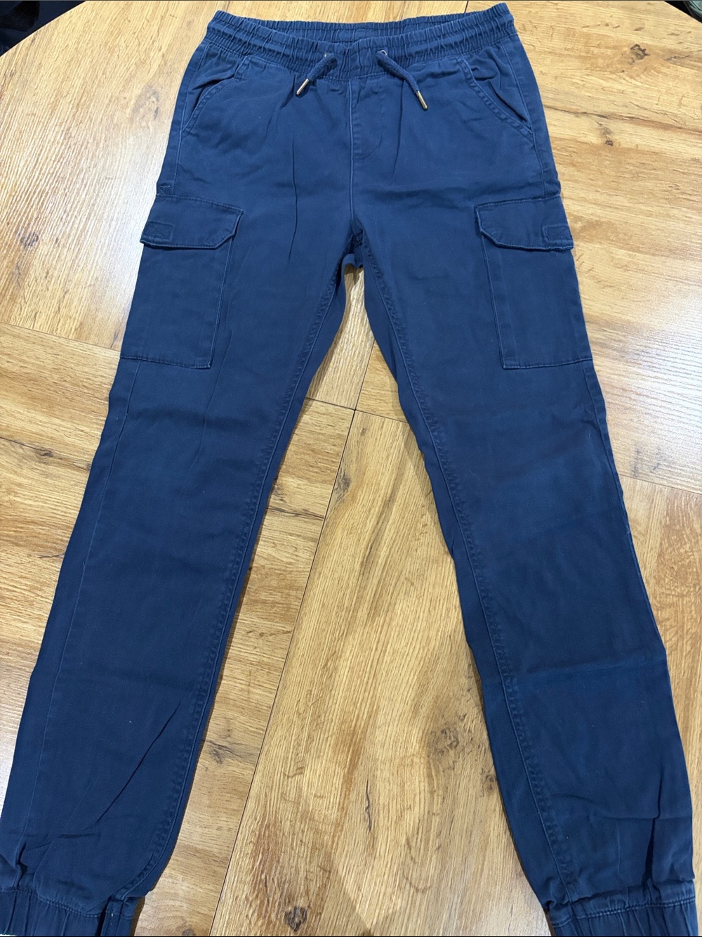 Kids Navy Cargo Jogger Pants - Comfortable Casual Fit